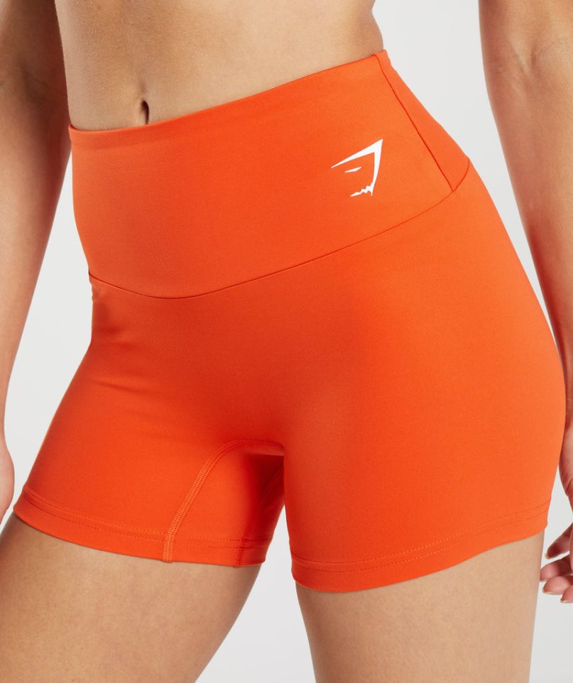 Szorty Gymshark Treningowe Tight Damskie Pomarańczowe | PL 790PJK